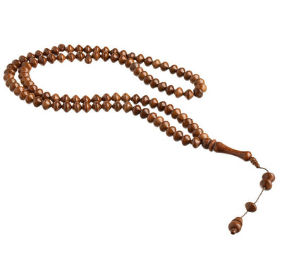 Modefa Beads Luxury Islamic Tesbih | Oval Kuka Wood | 99 Count