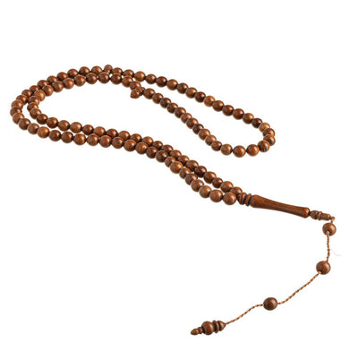 Modefa Beads Luxury Islamic Tesbih | Round Kuka Wood | 99 Count