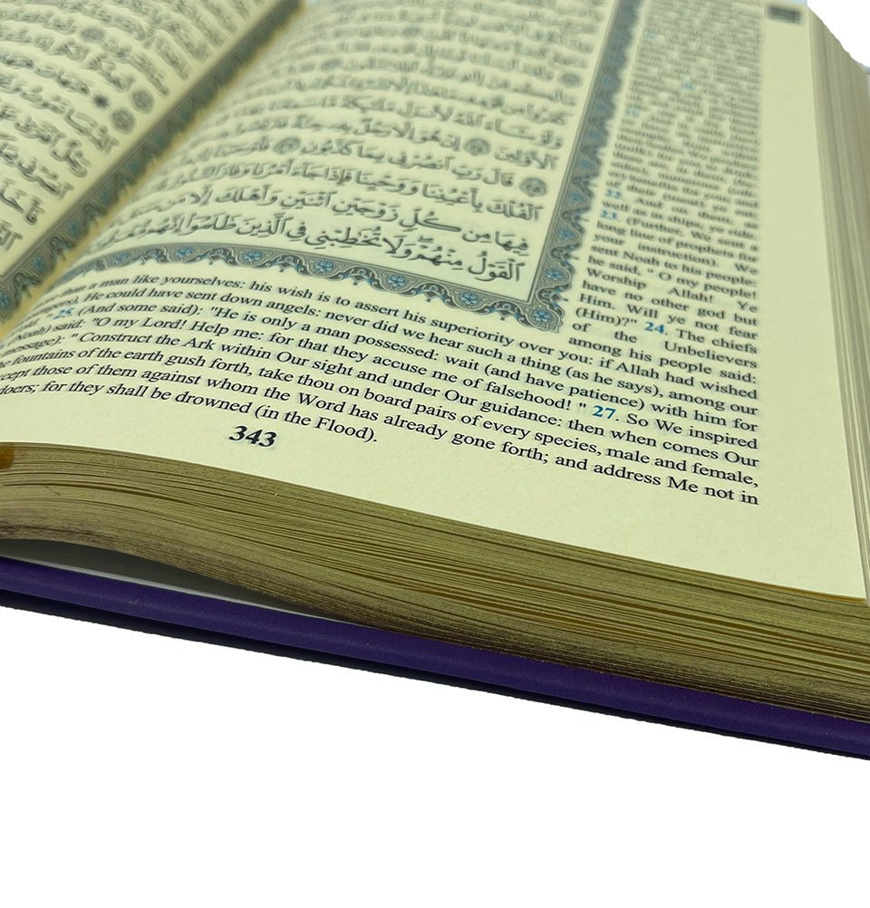 Modefa Book Dark Blue The Holy Quran - Arabic with English Translations - Dark Blue