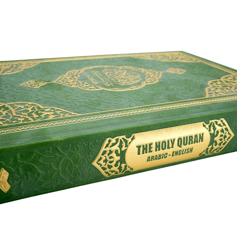Modefa Book Green The Holy Quran - Arabic with English Translations - Green