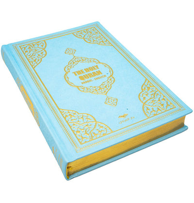 Modefa Book Light Blue The Holy Quran - Arabic with English Translations - Light Blue