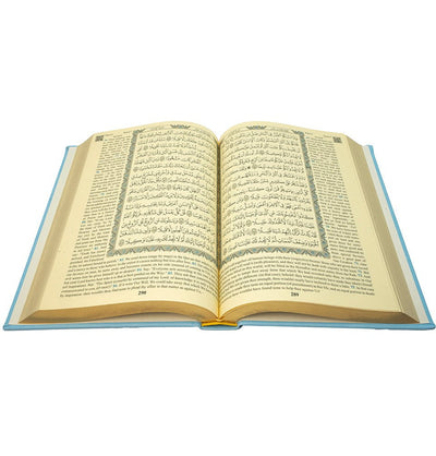 Modefa Book Light Blue The Holy Quran - Arabic with English Translations - Light Blue