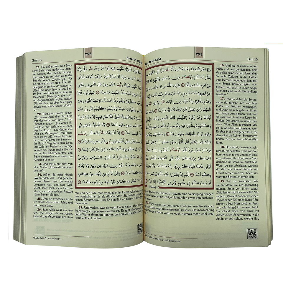 Modefa Book White The Holy Quran - Arabic with German Translations | White