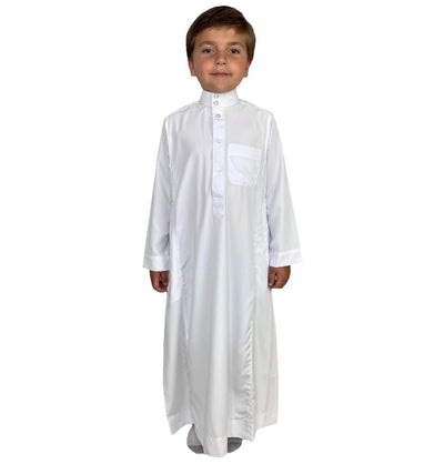 Modefa Boy's Full Length Long Sleeve Islamic Those - White