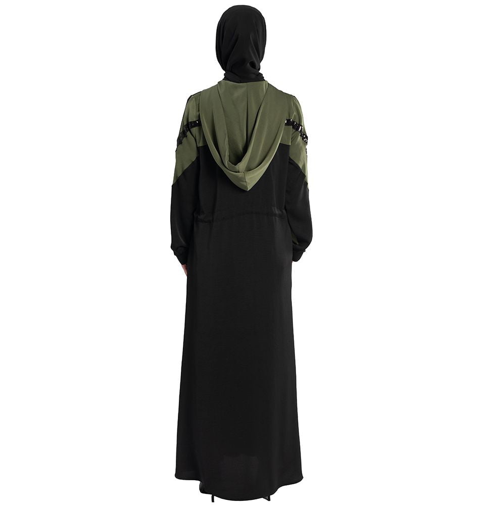 Modest Women's Hoodie Abaya 286 Green