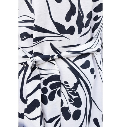 Modefa Dress Modern Muslim Women's Abstract Branch Maxi Dress - M60185 Stone with Black