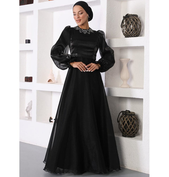 princess polly baby blue dress Modest Formal Satin Dress G531 Black