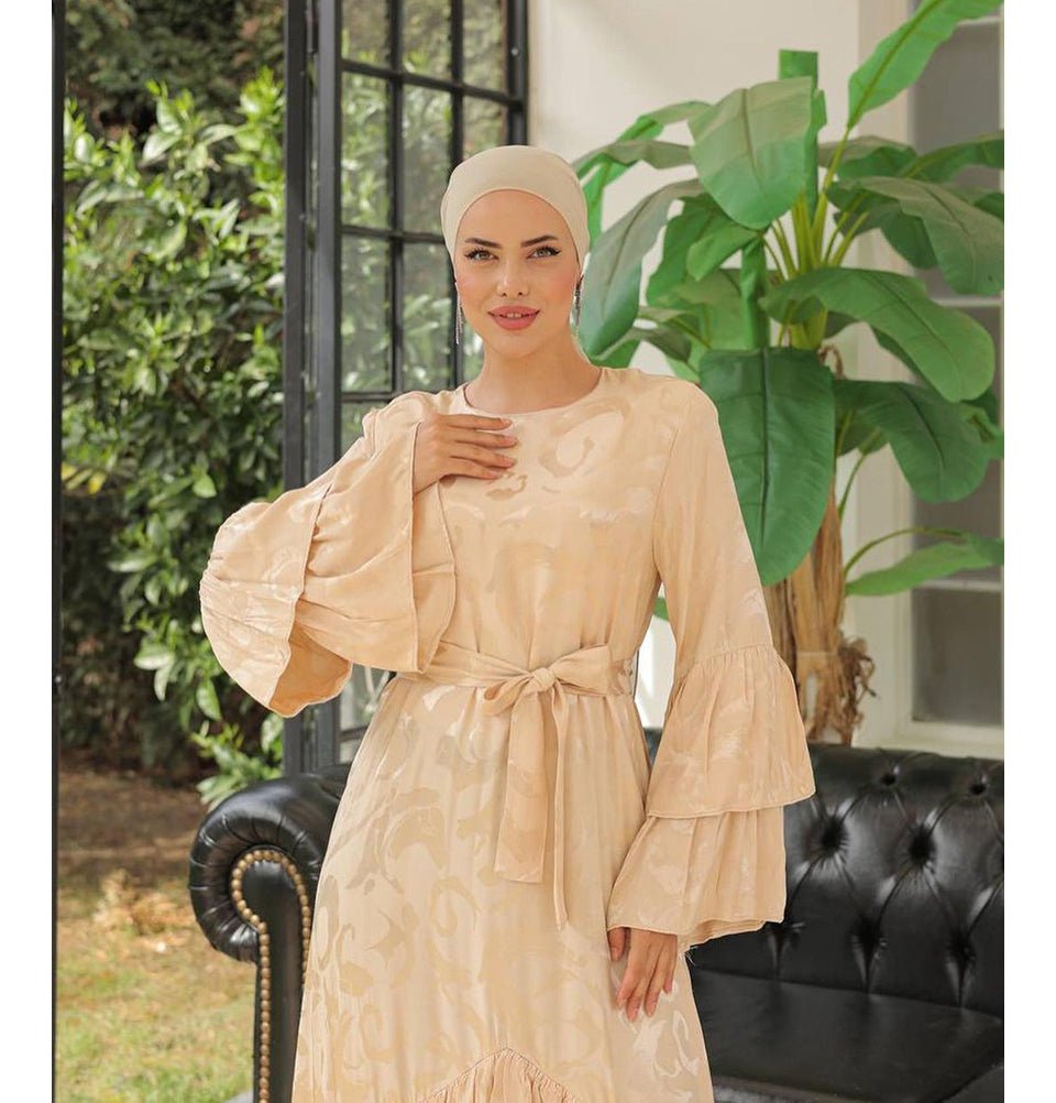 chinese dress ladies Liza Lou’s Animal Print Modest Layering Dress L