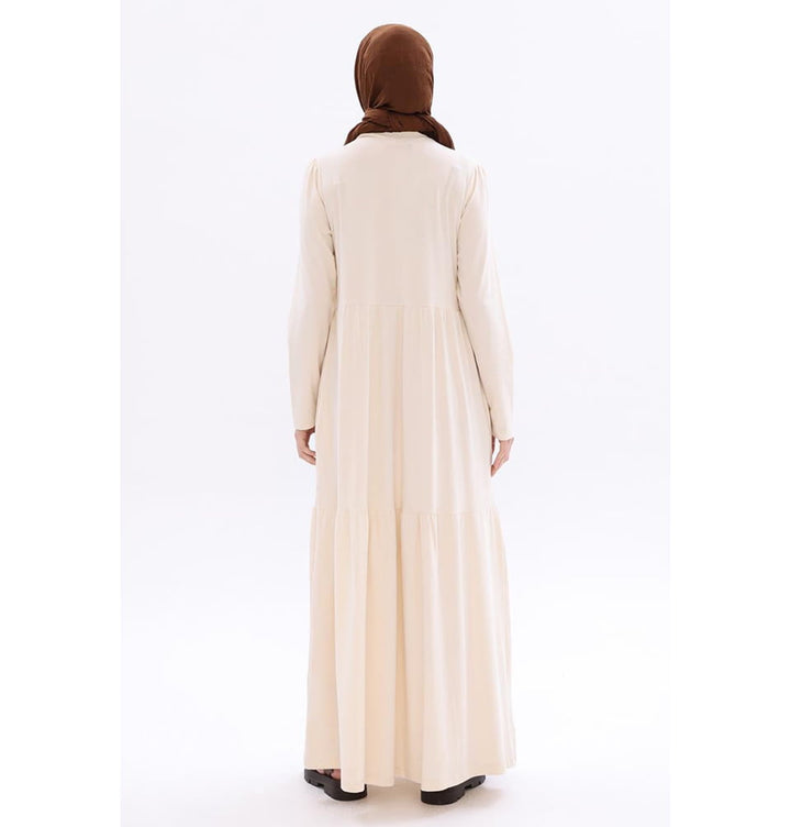 Women's Tiered Cotton Long Sleeve Dress