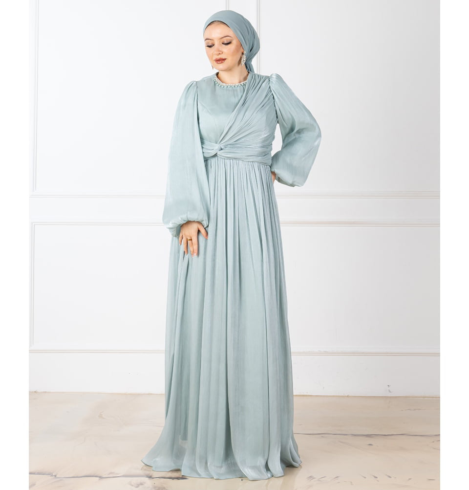 evening dress for hijabis Modest Muslim Women's Pearled Neck 70% Polyester 30% Cotton Trim Fit 3 Piece Mom XL Color:HOT PINK