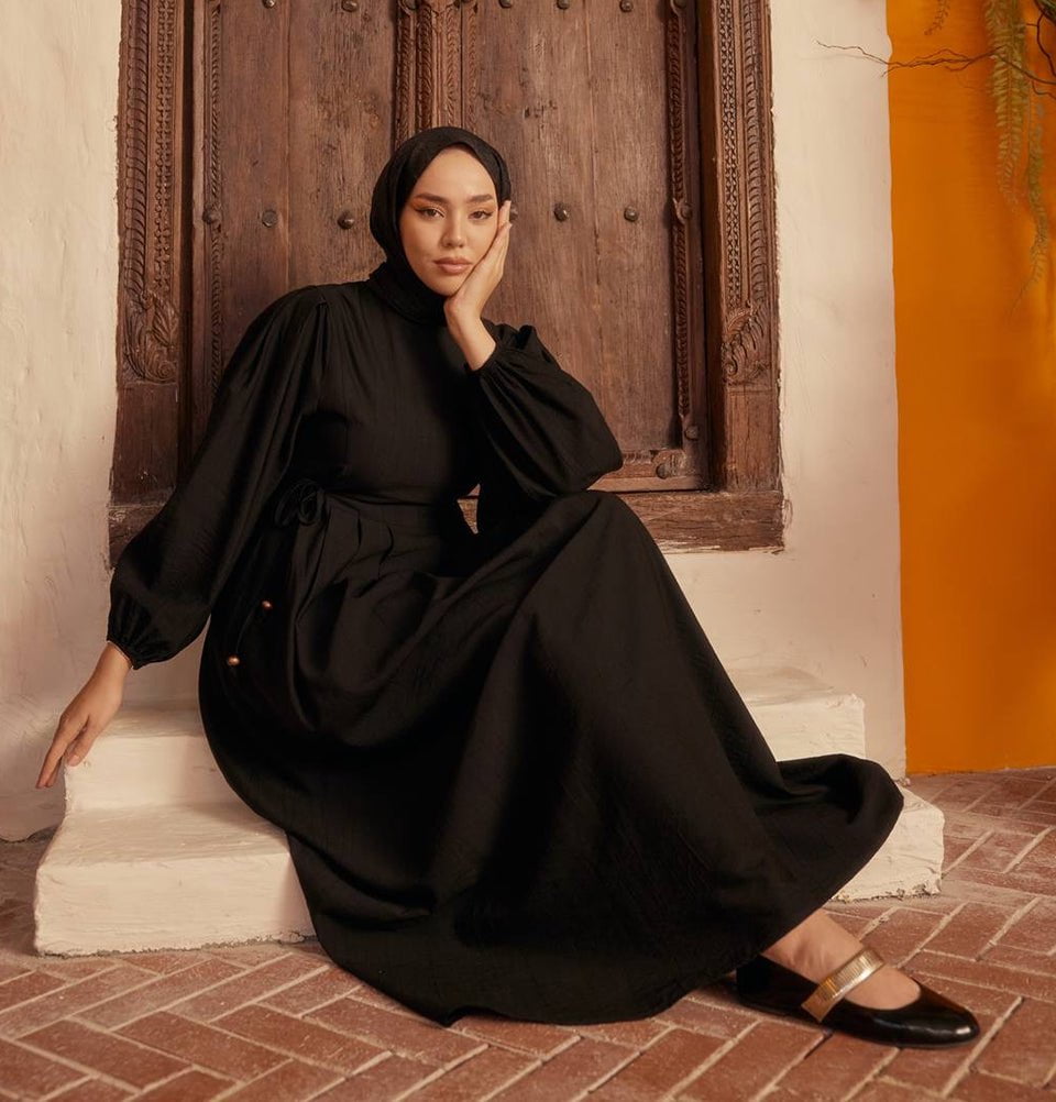 evening dresses 2018 new black Modest Women's Dress 24539