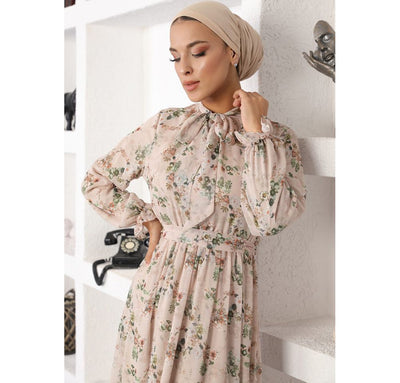Modefa Dress Modest Women's Dress - Floral 70105-31 - Green
