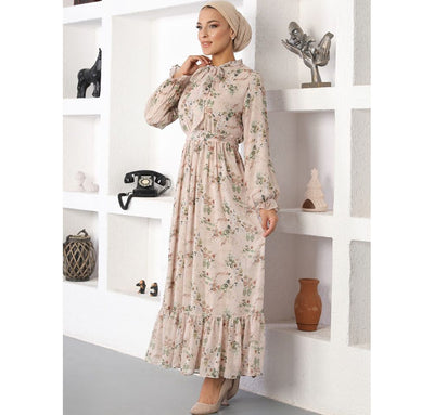 Modefa Dress Modest Women's Dress - Floral 70105-31 - Green