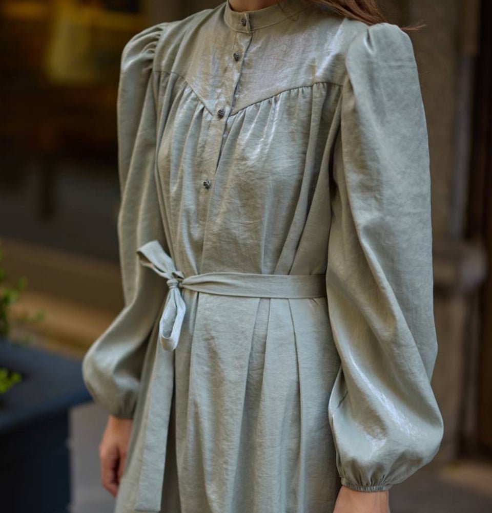 Modest Women's Satin Dress 24559