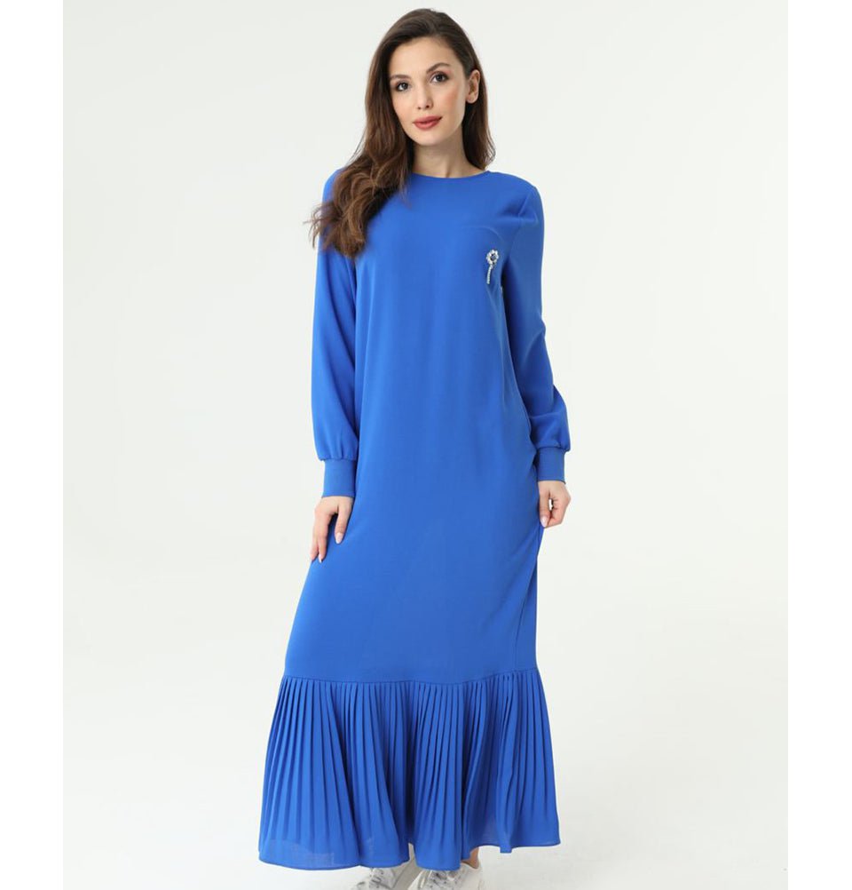 Modest Women's Sweater Dress 12448 - Blue Modest Women's Sweater Dress 12448 - Blue