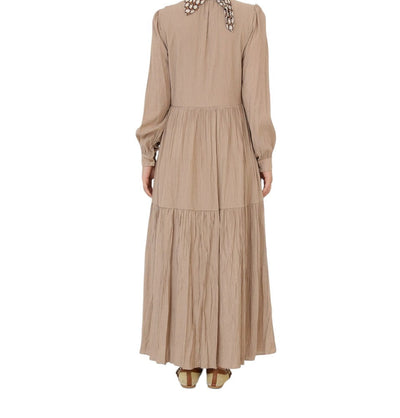 Modefa Dress Muslim Women's Flowy Maxi Dress - 12625 Mink