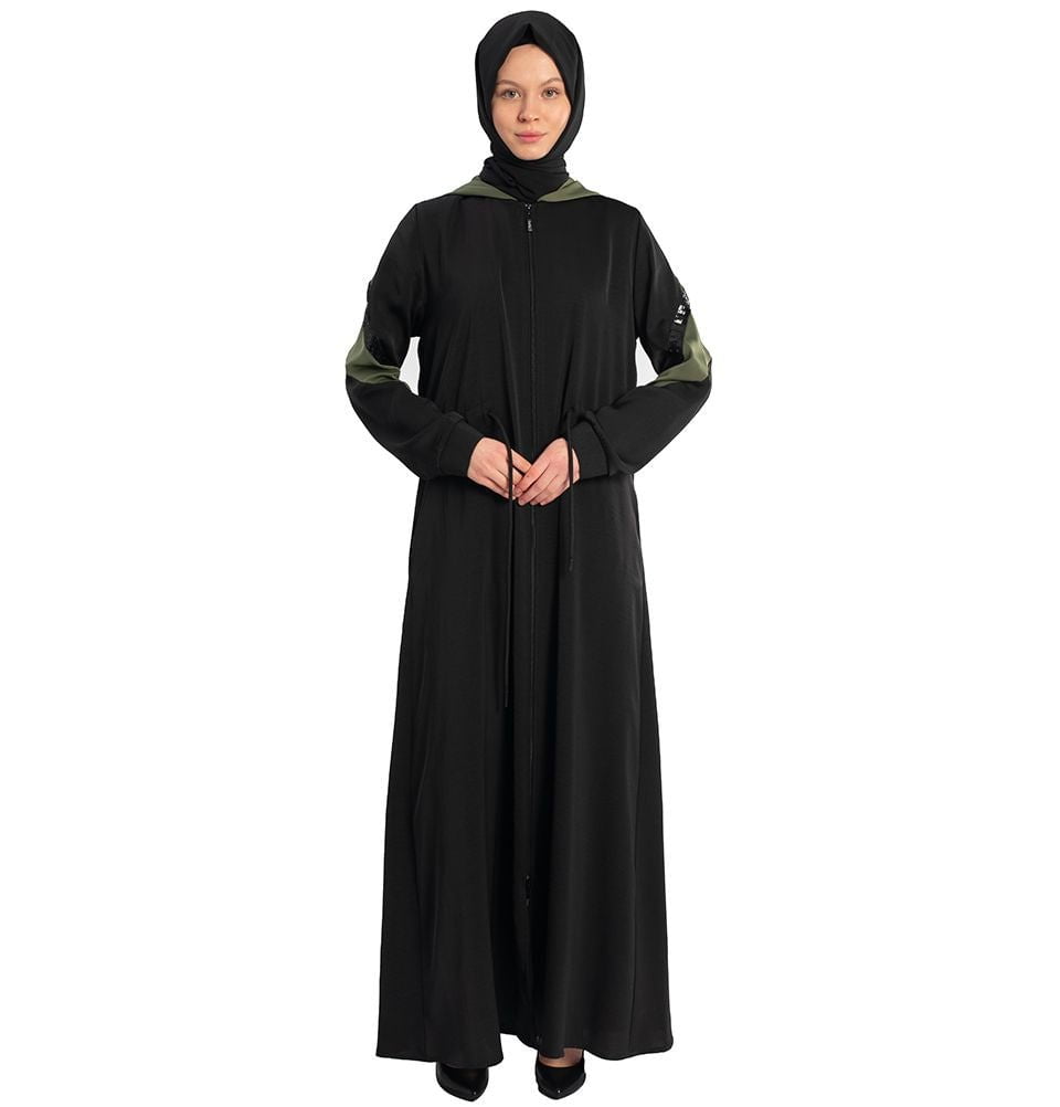 Modefa Dress Small Hoodie Abaya 286 Green