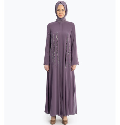 Modefa Dress Wavy Abaya 255 Lilac