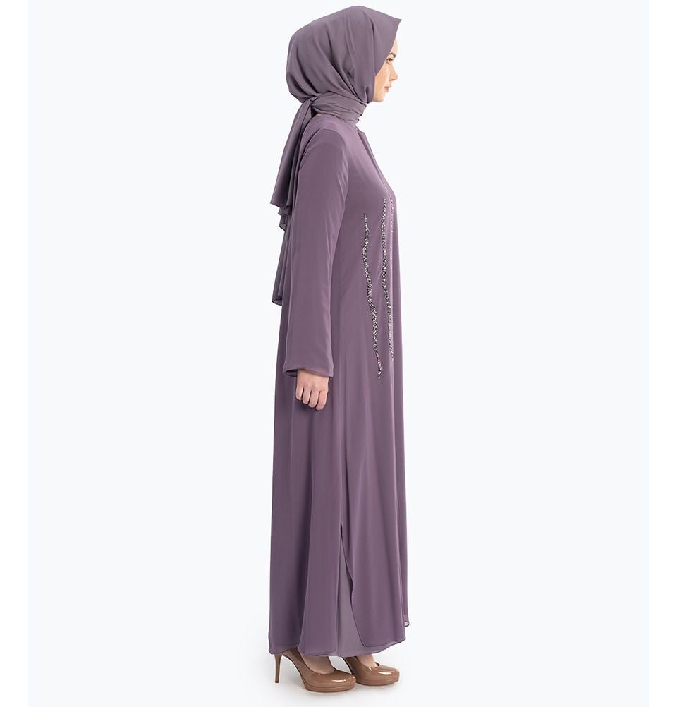 Modefa Dress Wavy Abaya 255 Lilac