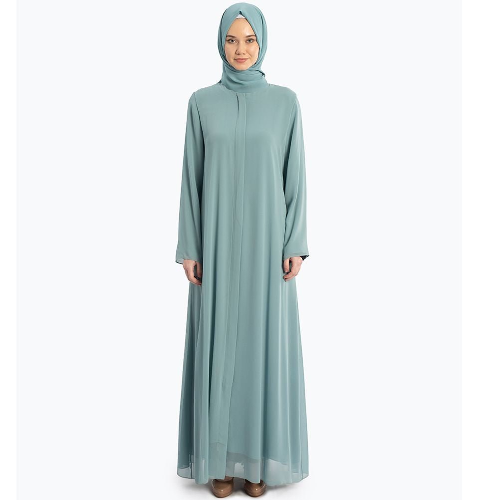 Modefa Dress X-Large Solid Abaya 211 Light Blue