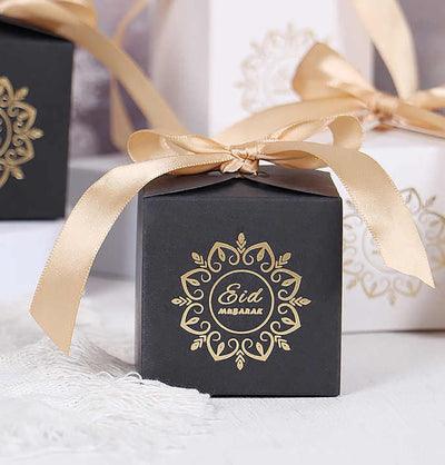 Modefa Gift Wrap Black Elegant Mini Eid Party Favor Boxes