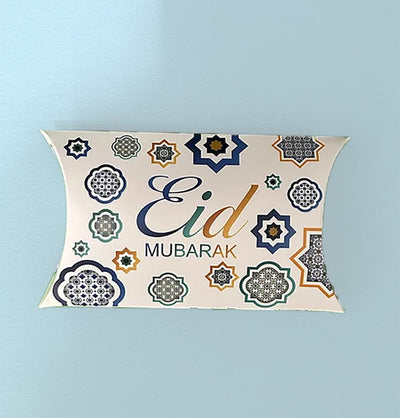 Modefa Gift Wrap Eid Mubarak Pillow Party Favor Box - Medallions