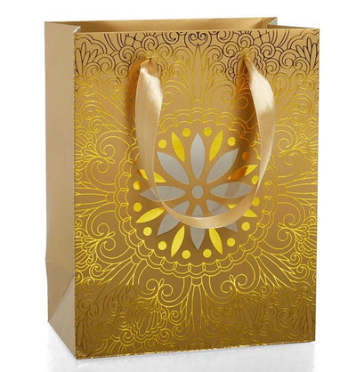 Modefa Gift Wrap Euro Tote Paper Gift Bag - Medallion Gold