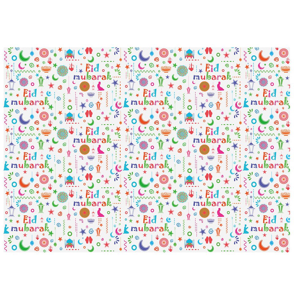 Modefa Gift Wrap Islamic Holiday Wrapping Paper - Eid Mubarak