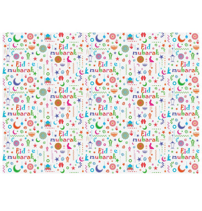 Modefa Gift Wrap Islamic Holiday Wrapping Paper - Eid Mubarak