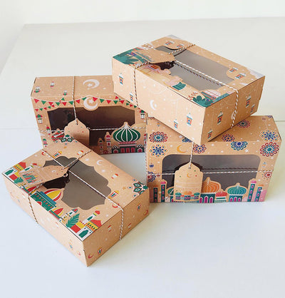 Modefa Gift Wrap Ramadan or Eid Treat Gift Box - Set of 4