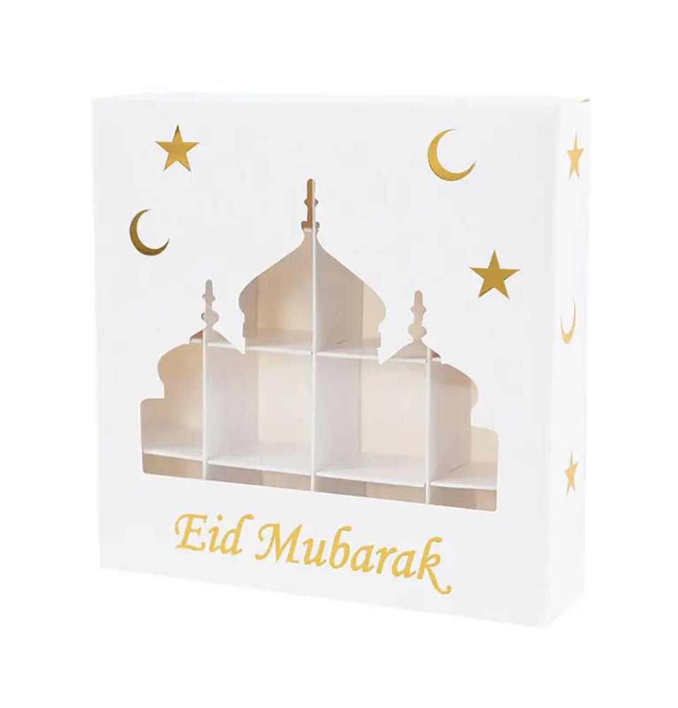 Modefa Gift Wrap Small Candy Treat Gift Box White - Eid Mubarak