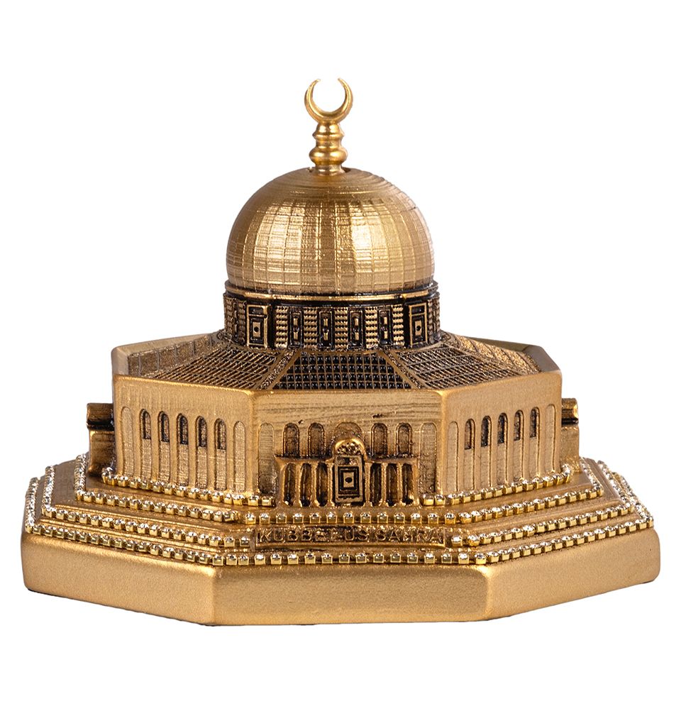 Islamic Table Decor Al Aqsa Dome of the Rock Replica - Gold Small