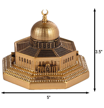 Modefa Gold Islamic Table Decor Al Aqsa Dome of the Rock Replica - Gold Small