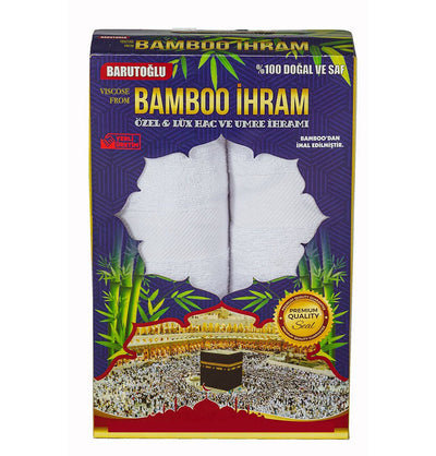 Modefa Ihram Combo: 5 Piece Men's Bamboo Ihram Set of 2 Towels for Hajj and Umrah - 5 Piece Combo Gift Set