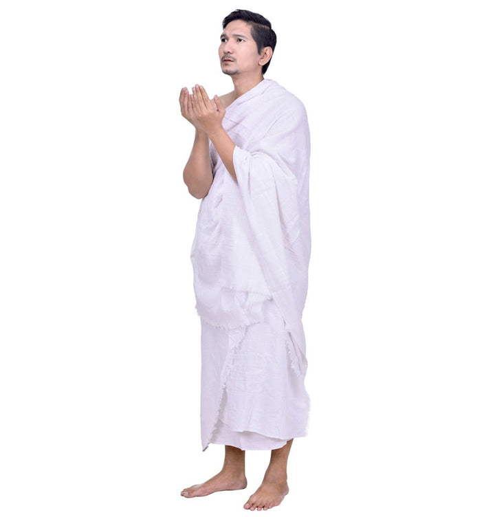 Lot De 4 Vêtements Ihram Homme - Microfibre Blanc - 105x200 Cm - Pour Hajj Et Omra, Cadeau Islamique - 5