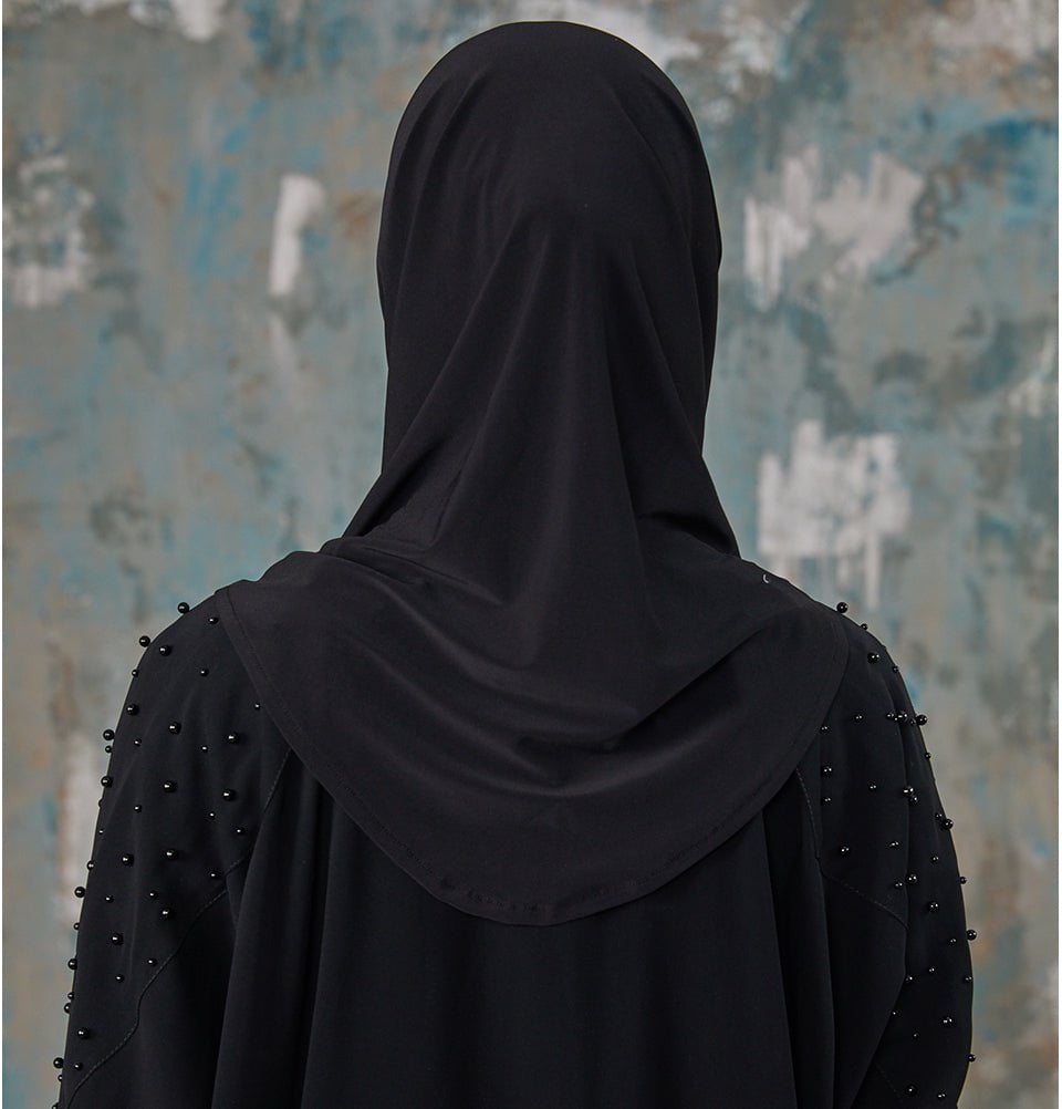 Modefa Instant Hijabs Black Crisscross One Piece Instant Hijab - Black