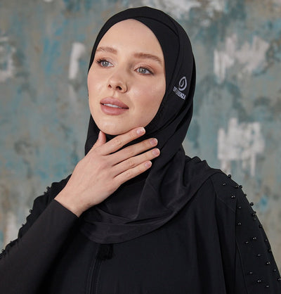 Modefa Instant Hijabs Black Crisscross One Piece Instant Hijab - Black