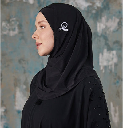 Modefa Instant Hijabs Black Crisscross One Piece Instant Hijab - Black