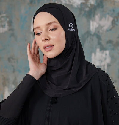 Modefa Instant Hijabs Black Crisscross One Piece Instant Hijab - Black