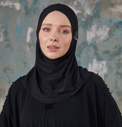 Modefa Instant Hijabs Black Crisscross One Piece Instant Hijab - Black