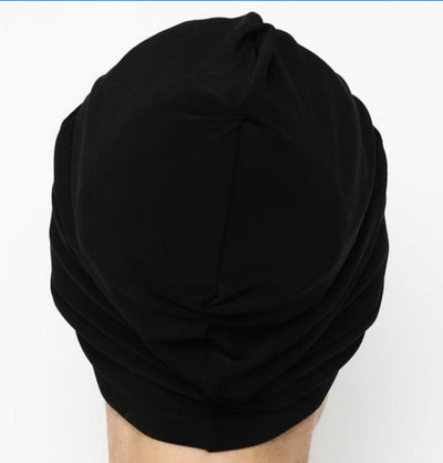 Modefa Instant Hijabs Black Front Twist Turban Hijab - Black