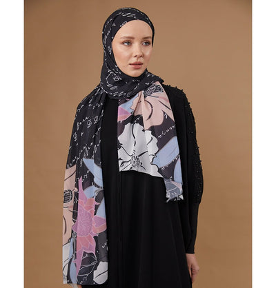 Modefa Instant Hijabs Black Loctus Blossom Instant Wrap Hijab - Black