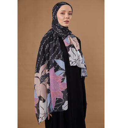 Modefa Instant Hijabs Black Loctus Blossom Instant Wrap Hijab - Black