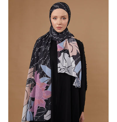 Modefa Instant Hijabs Black Loctus Blossom Instant Wrap Hijab - Black