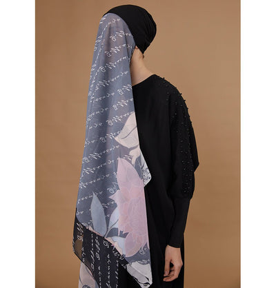 Modefa Instant Hijabs Black Loctus Blossom Instant Wrap Hijab - Black