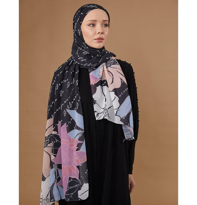Modefa Instant Hijabs Black Loctus Blossom Instant Wrap Hijab - Black