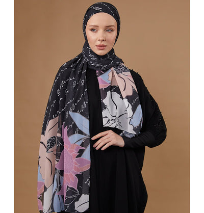 Modefa Instant Hijabs Black Loctus Blossom Instant Wrap Hijab - Black