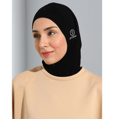 Modefa Instant Hijabs Black Zippered Ninja Sport Hijab - Black