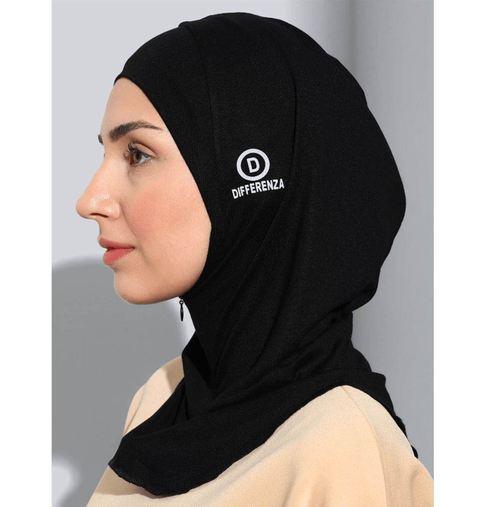 Modefa Instant Hijabs Black Zippered Ninja Sport Hijab - Black