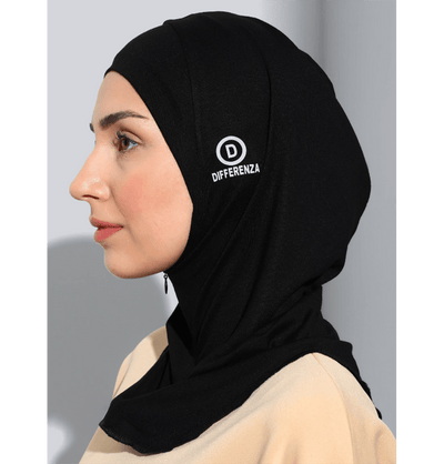 Modefa Instant Hijabs Black Zippered Ninja Sport Hijab - Black